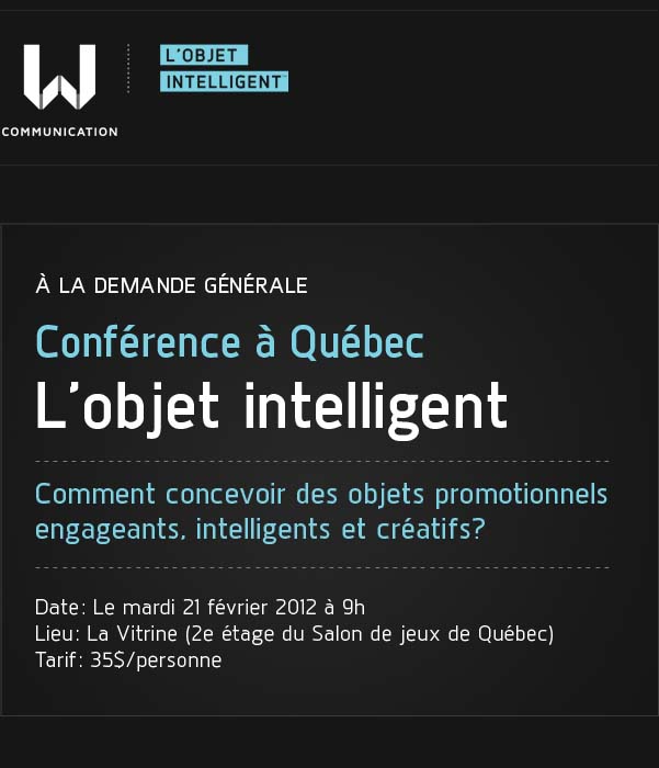 Conférence à Québec - L'objet intelligent