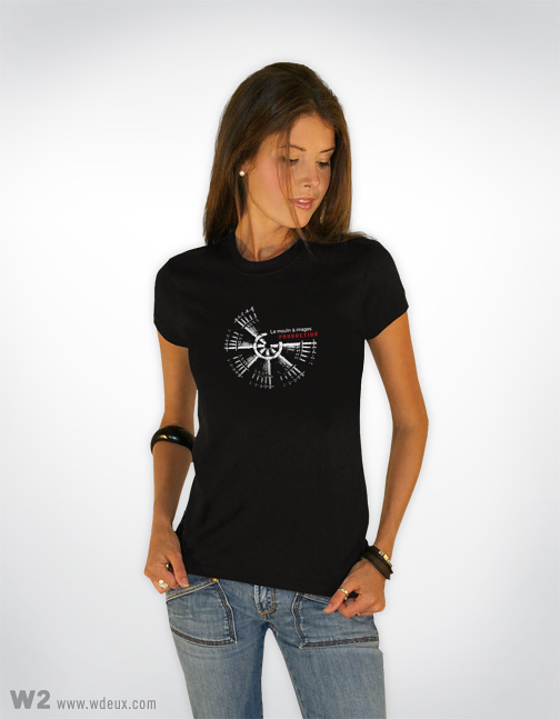 T-shirt Moulin à images femme
