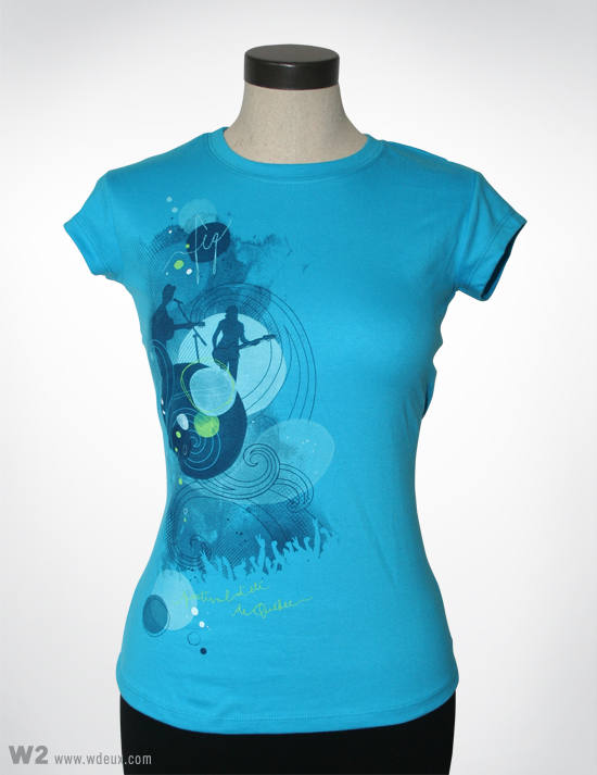 t-shirt femme bleu festival d'été