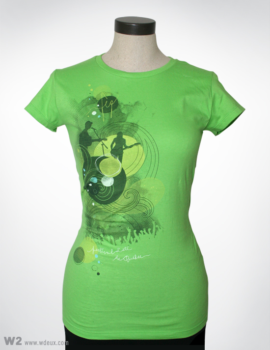 t-shirt femme vert festival d'été