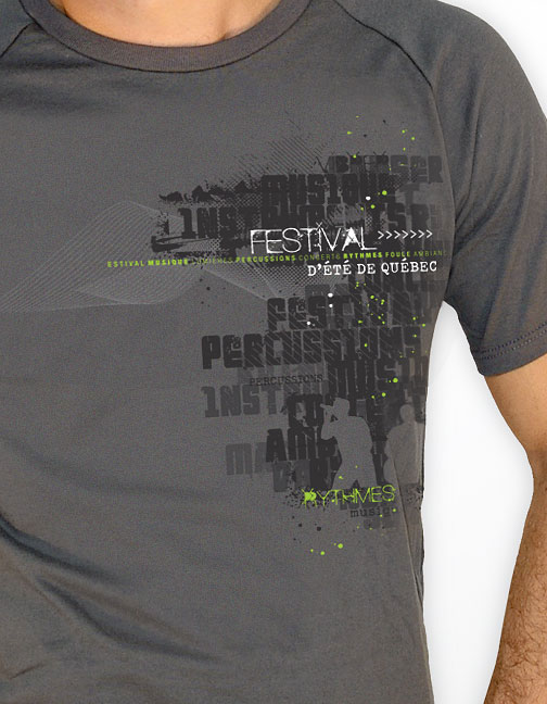 t-shirt publicitaire du festival d'été de Québec par W2