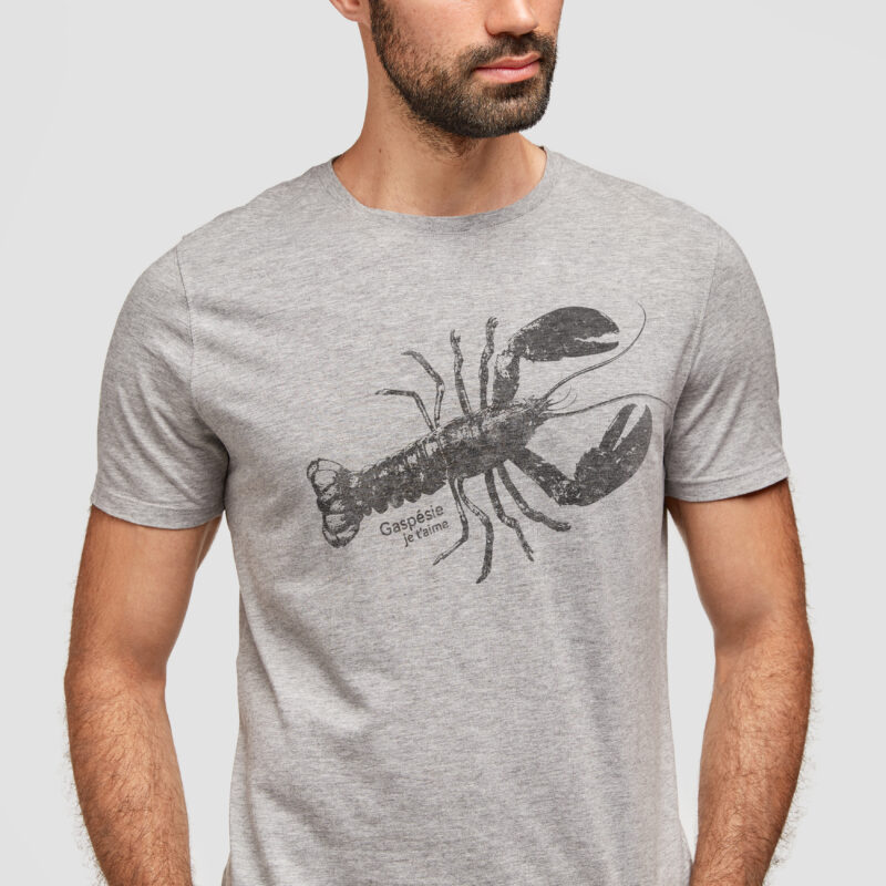 T-shirt promotionnel homard Gaspésie Je t'aime