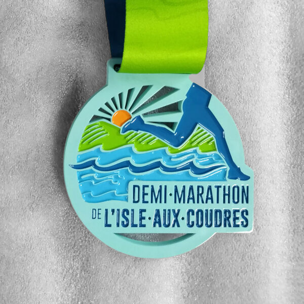 Médaille sur mesure Demi-marathon de l'Isle-Aux-Coudres