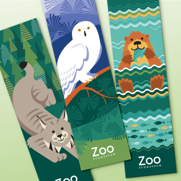 Signets avec illustrations personnalisées pour le Zoo Ecomuseum