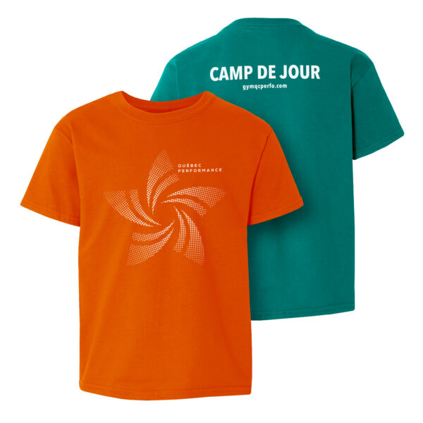 T-shirt réalisé pour le camp de jour de Québec Performance